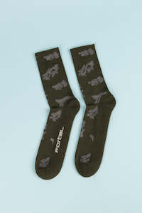 Portal: Portal Ritual Merino Sock - Dark Olive