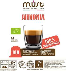 Harmony Blend – 100% Biodegradable Organic Certified Nespresso Compatible – Coffee Pod