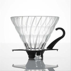 Coffee Brewers: Hario V60 Filter Dripper | Glass | 02 | Black