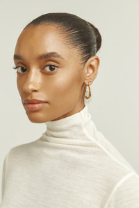 Organica Bent Hoops - Silver