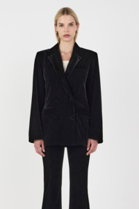 Alistair Velvet Jacket - Black