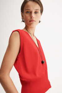 Halifax Knit Vest - Red