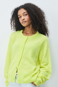 Damsville Cardigan - Fluro Yellow