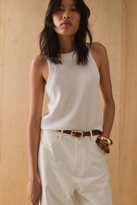 Tash Knit Tank - White