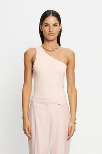 Tops Tees 2: Tallulah One Shoulder Tank - Pink
