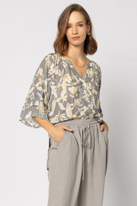 Tops Tees 2: Frond Blouse - Dusk Floral