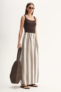 Pants Jeans: Milo Striped Pants - Chocolate