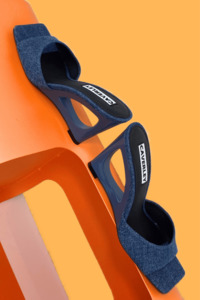 Shoes: Caverley Ozi Wedge- Dark Denim