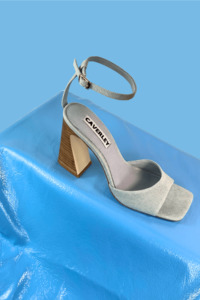 Shoes: Caverley Hannah Heel - Light Denim