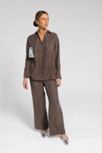 Outletsale: Sia Cupro Pants - Bronze