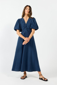 Drama The Label: Halo Dress - Oxford Blue