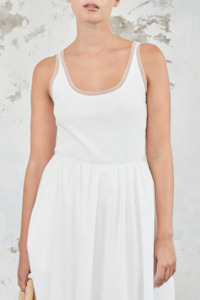 The Cotton Mesh Tank - White