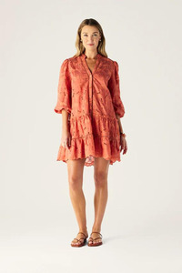 Loretta Mini Dress - Hibiscus