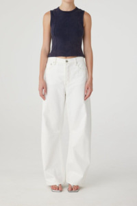 Coko Clothing Nz: Vera Barrel Leg Jeans - White