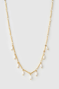 Heidi Pearl Necklace - Gold