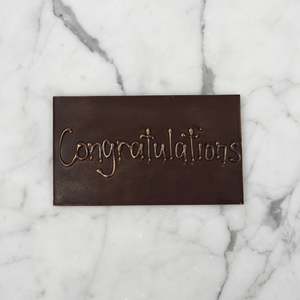 Congratulations Chocolate Plaque