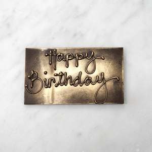 Chocolate Plaques: Happy Birthday Chocolate Plaque