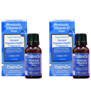 Newborn Baby Premixed Drops: 2-Pack Infant Probiotic Vitamin D Drops from Colic Calm