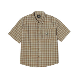 AU: HUF - H STAR PLAID S/S SHIRT - PUTTY (AU)