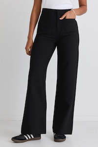 Zoey High rise pants - Soft Black