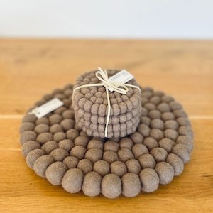 Sheep Ish Design: Felt Ball Pot Stands - New size
