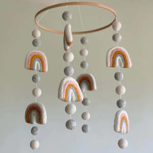 Sheep Ish Design: Rainbow Mobile - Mustard