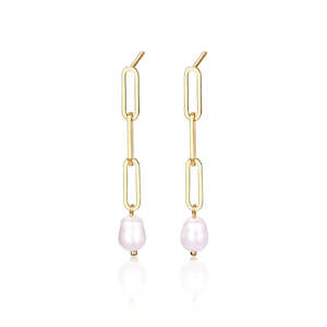 Amato Pearl Earrings - Gold