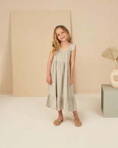 Rylee Cru: Abbie tiered dress - Sage gingham