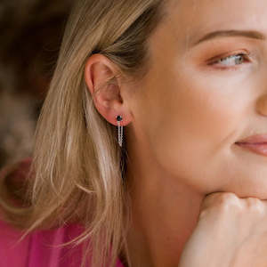 Miles Dropper Earring - Silver