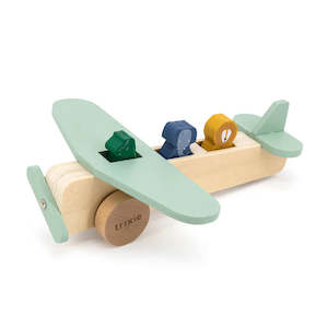 Children: Wooden animal airplane