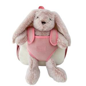 CHAI BABY BACKPACK WITH FRONT HARNESS - Pink Bunny