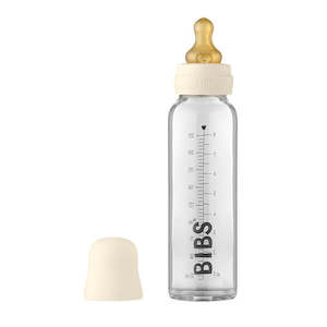 BIBS Baby Glass Bottle Complete Set 225ml - Ivory