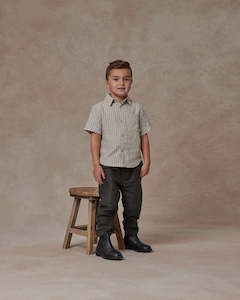 Rylee Cru: collared shirt || black pinstripe