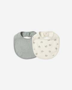Jersey Snap Bib, 2 Pack || Bears, Steel Blue