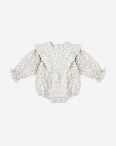 Quincy Mae: Winnie Romper || Blue Vines