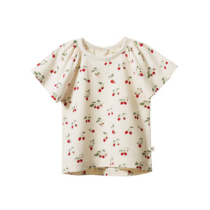 Faye Tee Strawberry Blush Print