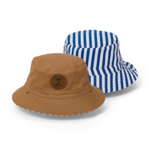 Boys: Reversible Bucket Hat Deep Sea Stripe