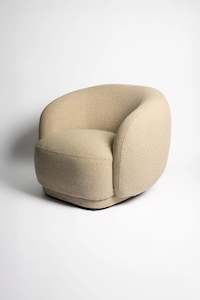 Ned Collections: French Swivel Chair- Beige