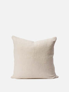 Cushion Covers: Villa Linen Cushion Cover - Chalk