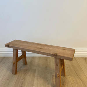 Furniture: Medium reclaimed wood bench - Natural