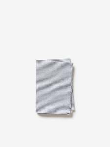 Stripe Washed Cotton Tea Towel - Navy