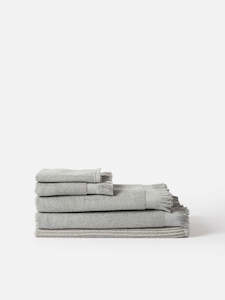 Towels: Ribbed Bath Towel Range - Puddle