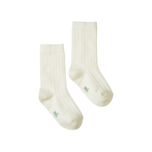 Organic Wool rib socks - Natural