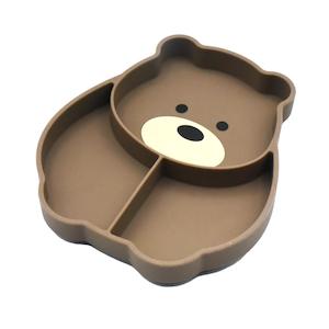 Melii Silicone Divided Suction Plate -  Bear