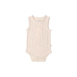 Woolbabe Merino/Organic Cotton Singletsuit - Daydream Collection - Natural Marl