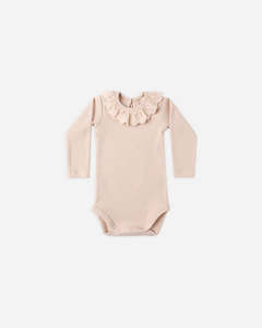 Ruffle Collar bodysuit - Antique