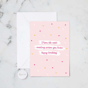 Cards: HB AMAZING PERSON GREETING CARD