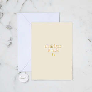 Cards: TINY LITTLE MIRACLE GREETING CARD