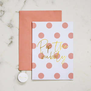 Cards: POP THE BUBBLY GREETING CARD