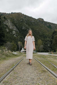 Dresses: Steph dress - natural gingham